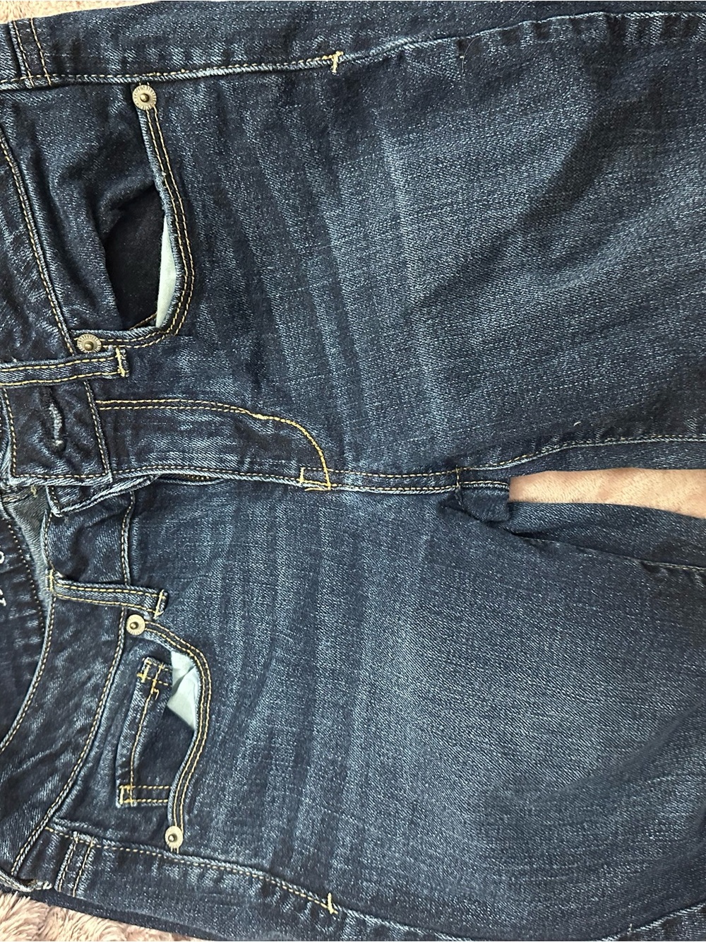 American Eagle Outfitters Dark Blue Cropped Women's Jeans